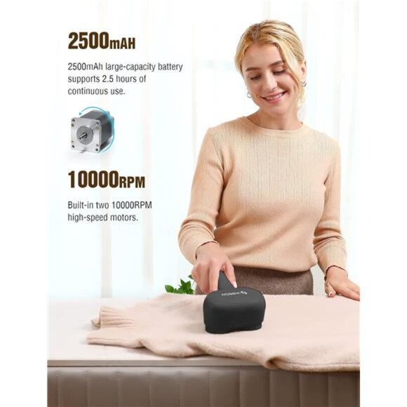 Fabric Shaver, Electric Lint Remover, Rechargeable Lint Shaver, Sweater Shavers - Picture 3 of 6